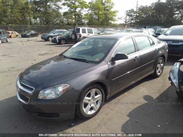1G1ZA5E09CF386955 - 2012 CHEVROLET MALIBU LS GRAY photo 2