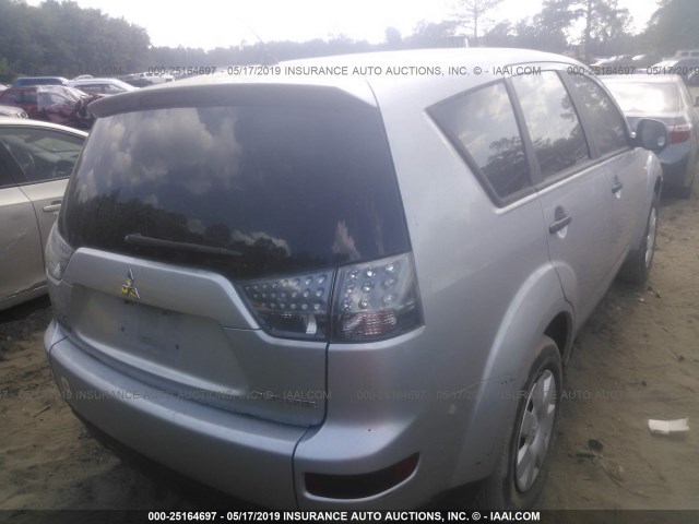 JA4MS31X37U007224 - 2007 MITSUBISHI OUTLANDER ES/LS SILVER photo 4