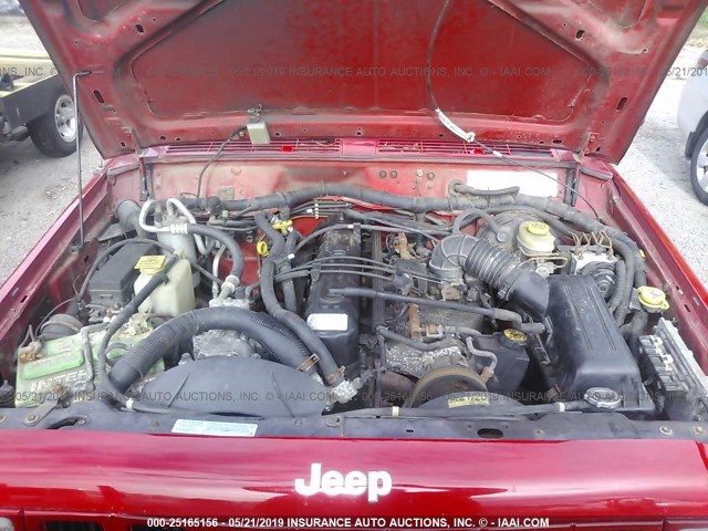 1J4FF58S61L507796 - 2001 JEEP CHEROKEE CLASSIC/LIMITED RED photo 10