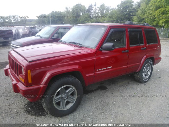 1J4FF58S61L507796 - 2001 JEEP CHEROKEE CLASSIC/LIMITED RED photo 2