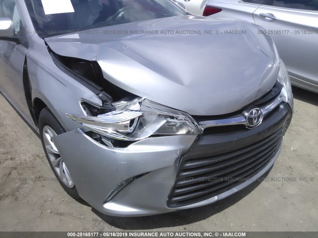 4T4BF1FK0FR462938 - 2015 TOYOTA CAMRY LE/XLE/SE/XSE SILVER photo 6