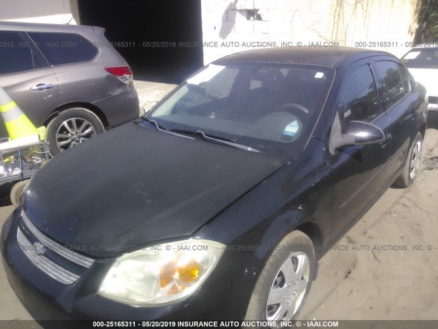 1G1AL58F687151180 - 2008 CHEVROLET COBALT LT BLACK photo 2