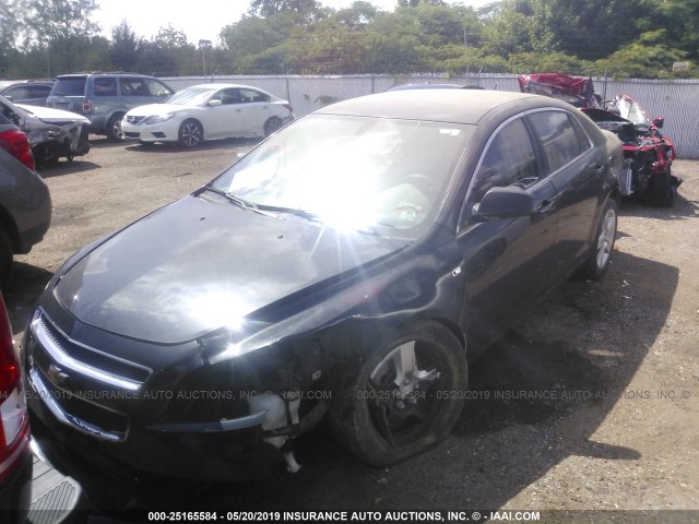 1G1ZG57N484277636 - 2008 CHEVROLET MALIBU LS BLACK photo 2