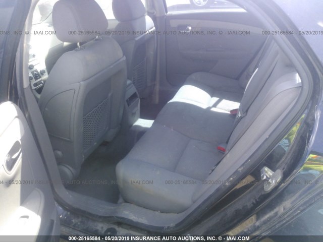 1G1ZG57N484277636 - 2008 CHEVROLET MALIBU LS BLACK photo 8