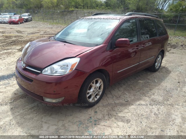 5TDZA22C14S215901 - 2004 TOYOTA SIENNA XLE/XLE LIMITED MAROON photo 2