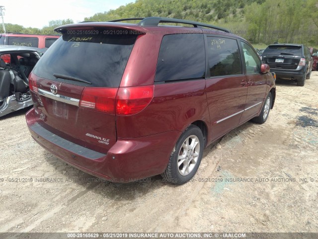 5TDZA22C14S215901 - 2004 TOYOTA SIENNA XLE/XLE LIMITED MAROON photo 4