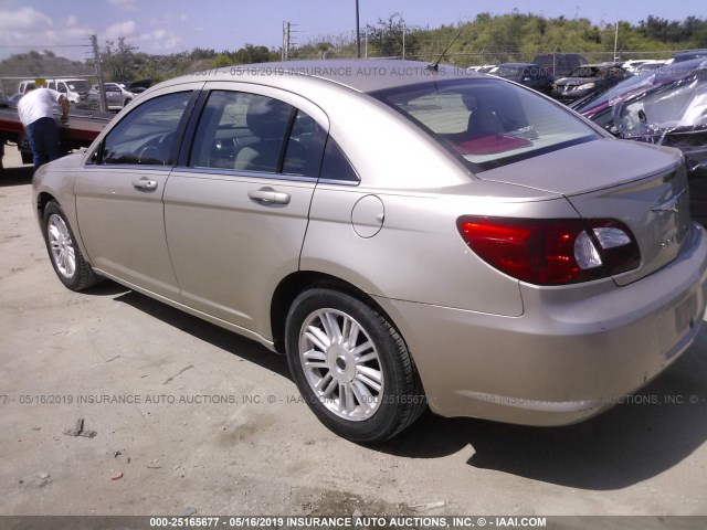 1C3LC56K77N563316 - 2007 CHRYSLER SEBRING TOURING TAN photo 3