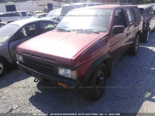 JN8HD17S4SW011270 - 1995 NISSAN PATHFINDER XE/LE RED photo 2