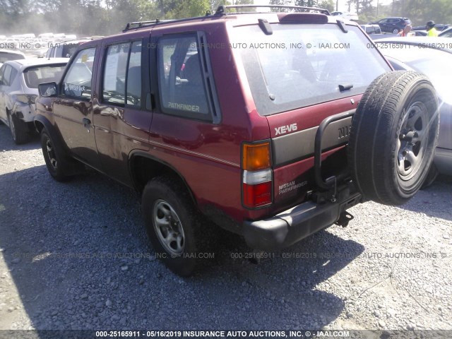 JN8HD17S4SW011270 - 1995 NISSAN PATHFINDER XE/LE RED photo 3