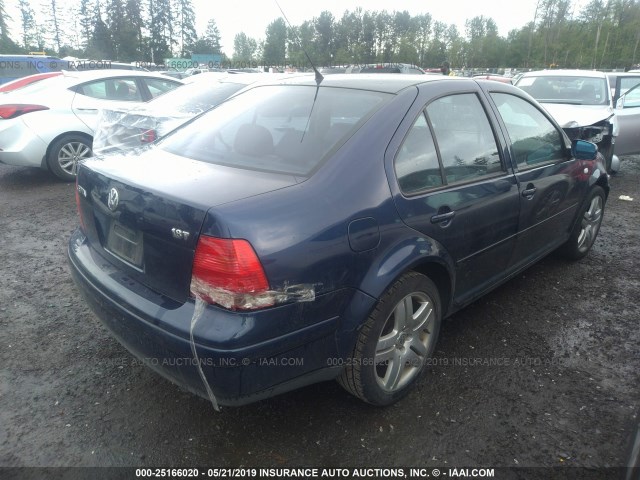 3VWSD29M21M022432 - 2001 VOLKSWAGEN JETTA GLS BLUE photo 4