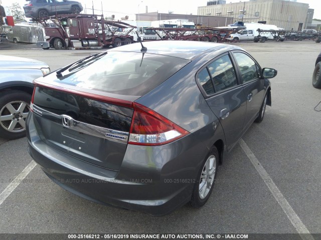 JHMZE2H58CS001618 - 2012 HONDA INSIGHT GRAY photo 4