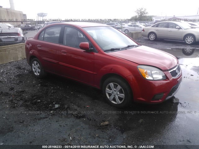 KNADH4A36B6753460 - 2011 KIA RIO LX/SX RED photo 1