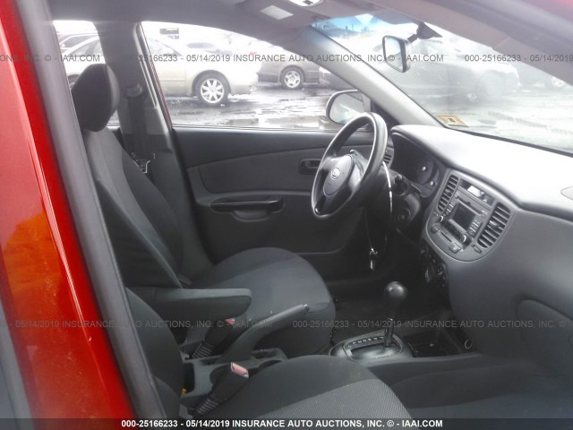 KNADH4A36B6753460 - 2011 KIA RIO LX/SX RED photo 5