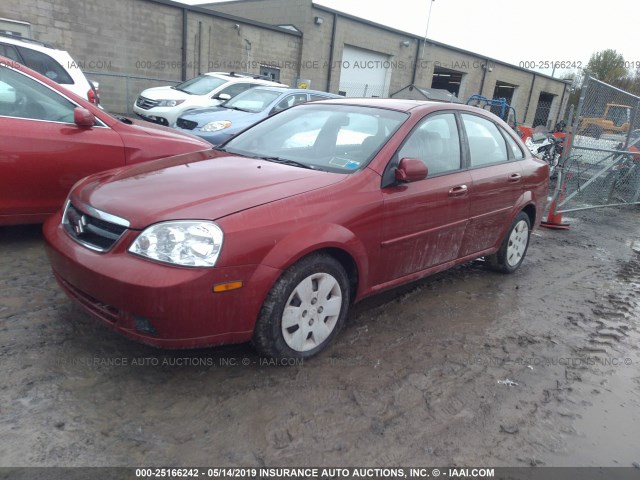 KL5JD56Z58K858162 - 2008 SUZUKI FORENZA CONVENIENCE/POPULAR RED photo 2