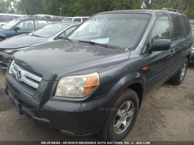 5FNYF18416B022548 - 2006 HONDA PILOT EX Dark Blue photo 2