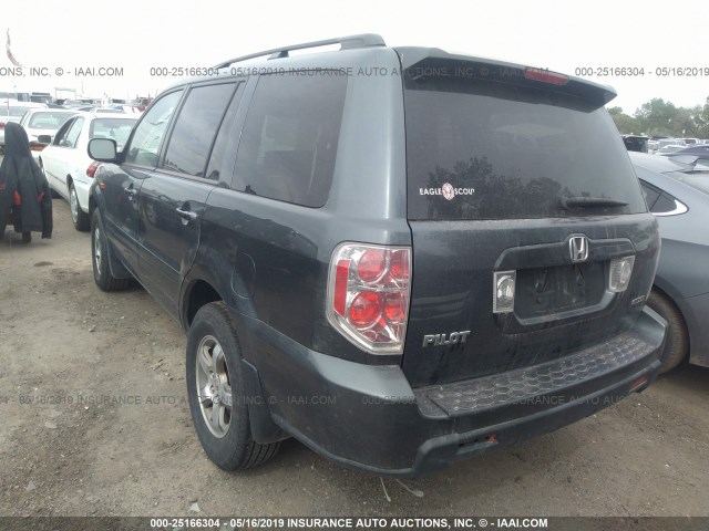 5FNYF18416B022548 - 2006 HONDA PILOT EX Dark Blue photo 3