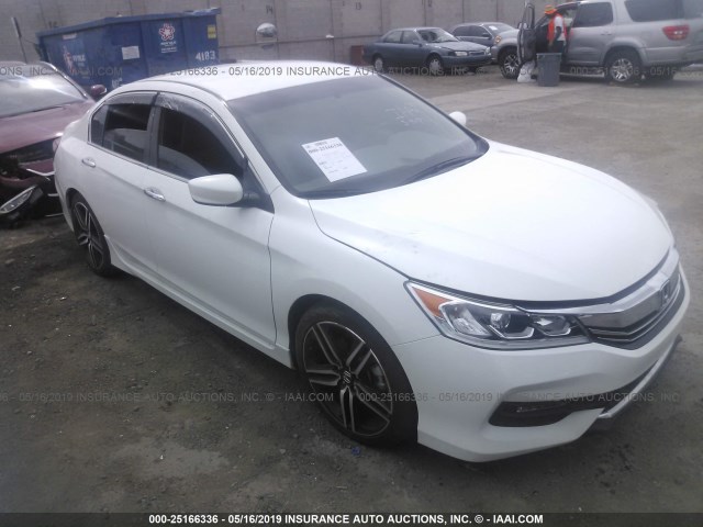 1HGCR2F14HA131633 - 2017 HONDA ACCORD WHITE photo 1