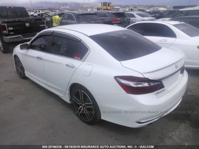 1HGCR2F14HA131633 - 2017 HONDA ACCORD WHITE photo 3