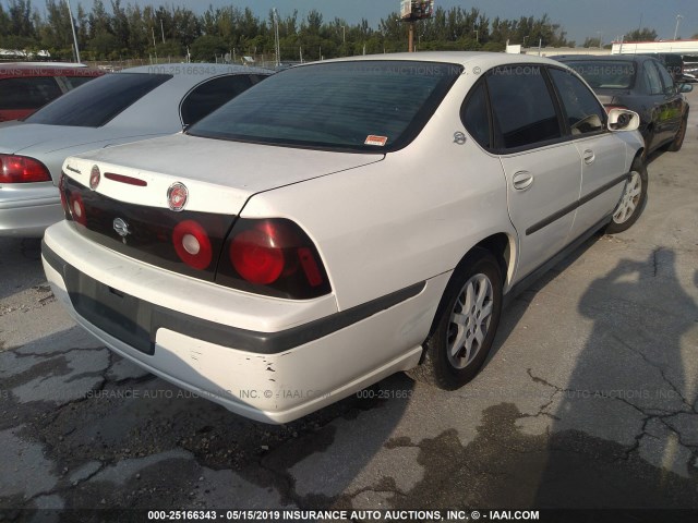 2G1WF52E759219378 - 2005 CHEVROLET IMPALA WHITE photo 4