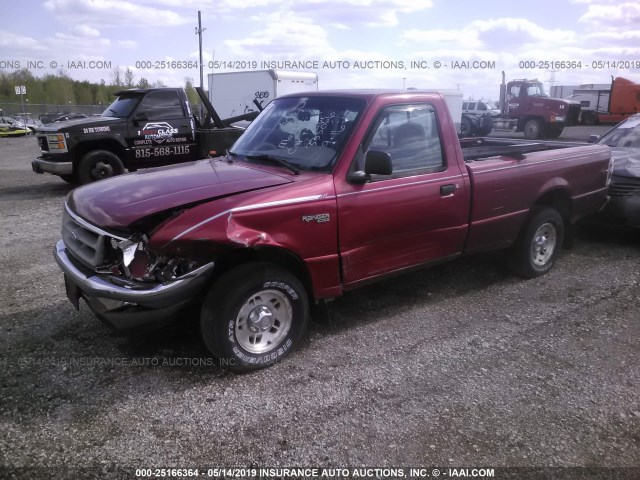 1FTCR10U3SPB11860 - 1995 FORD RANGER RED photo 2