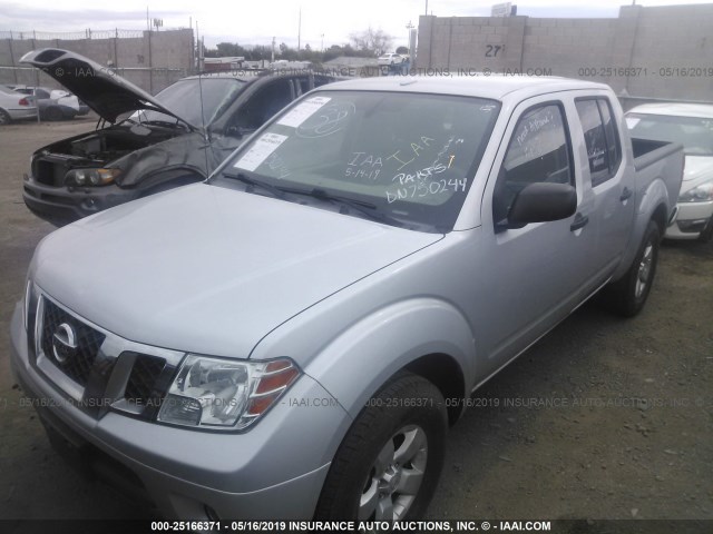 1N6AD0ER9DN750244 - 2013 NISSAN FRONTIER SILVER photo 2