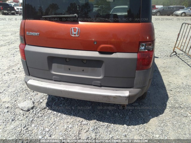 5J6YH18534L015298 - 2004 HONDA ELEMENT EX ORANGE photo 6