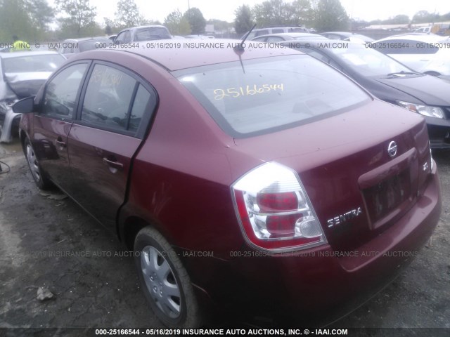 3N1AB61E37L621664 - 2007 NISSAN SENTRA 2.0/2.0S/2.0SL MAROON photo 3