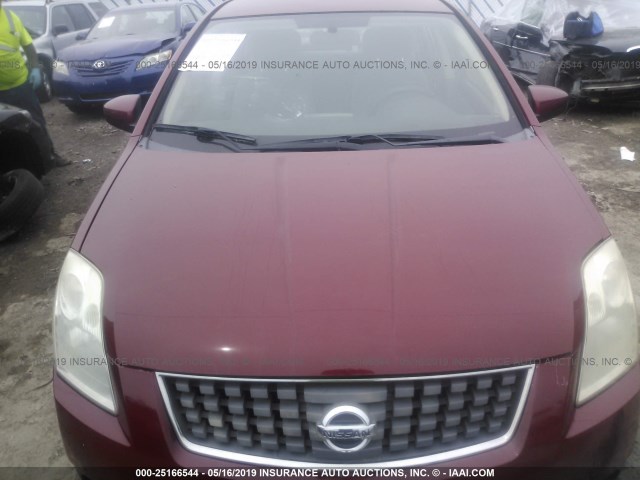 3N1AB61E37L621664 - 2007 NISSAN SENTRA 2.0/2.0S/2.0SL MAROON photo 6