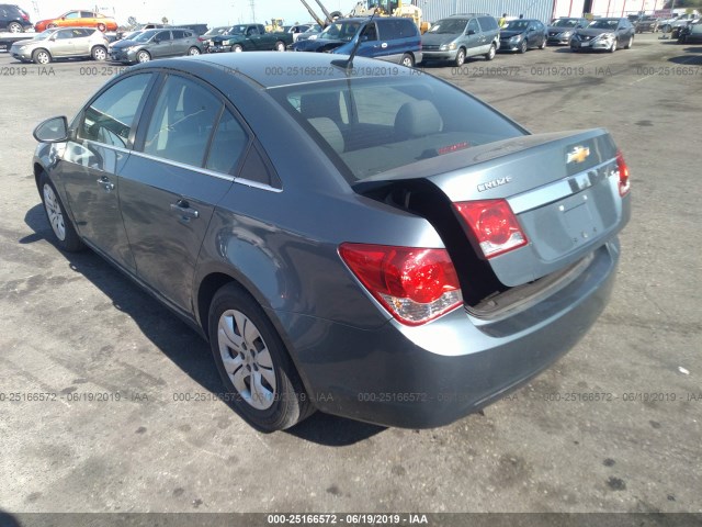 1G1PC5SH0C7212388 - 2012 CHEVROLET CRUZE BLUE photo 3