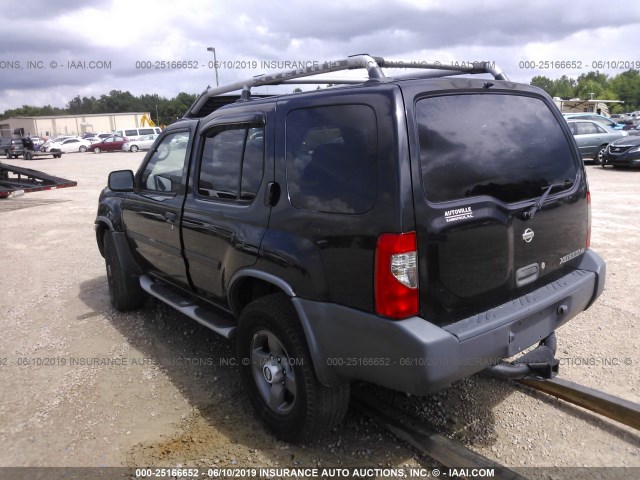 5N1ED28Y5YC607825 - 2000 NISSAN XTERRA BLACK photo 3