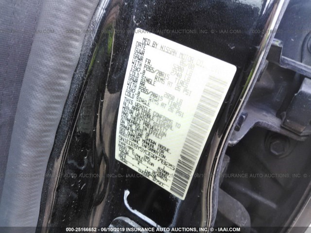 5N1ED28Y5YC607825 - 2000 NISSAN XTERRA BLACK photo 9