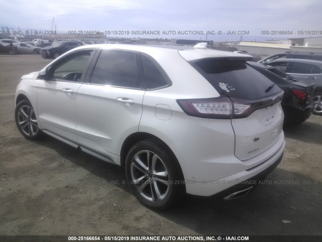 2FMPK4AP4FBC41929 - 2015 FORD EDGE WHITE photo 3