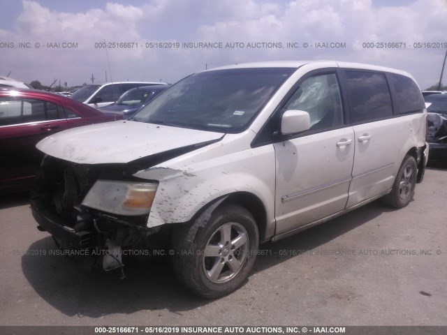 1D8HN54P48B152504 - 2008 DODGE GRAND CARAVAN SXT WHITE photo 2