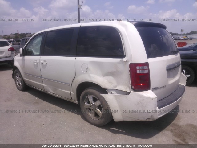 1D8HN54P48B152504 - 2008 DODGE GRAND CARAVAN SXT WHITE photo 3