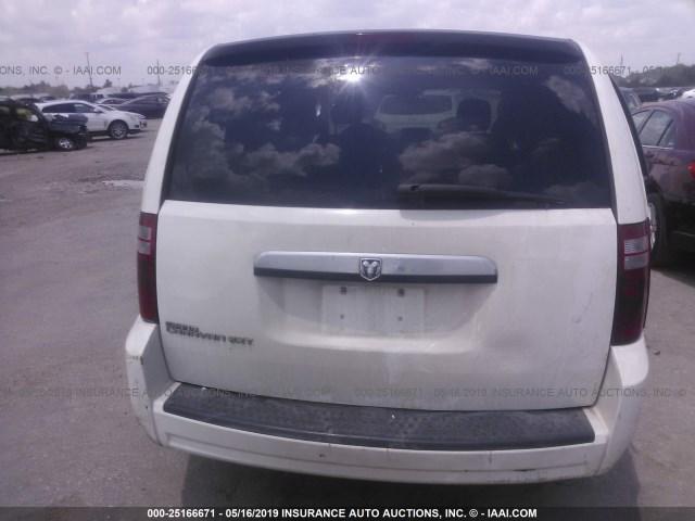 1D8HN54P48B152504 - 2008 DODGE GRAND CARAVAN SXT WHITE photo 6