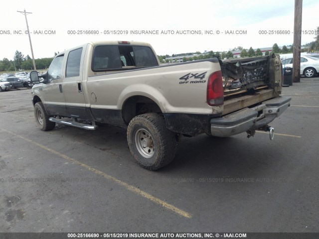 3FTSW31S21MA79310 - 2001 FORD F350 SRW SUPER DUTY GOLD photo 3