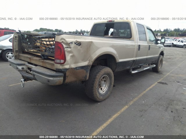 3FTSW31S21MA79310 - 2001 FORD F350 SRW SUPER DUTY GOLD photo 4