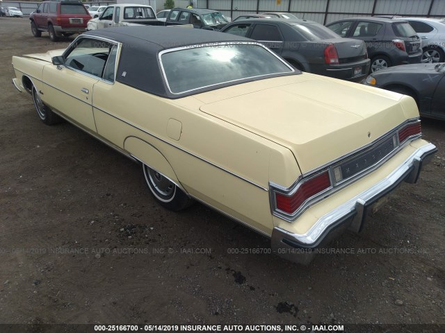 5Z66S528436 - 1975 MERCURY MARQUIS YELLOW photo 3