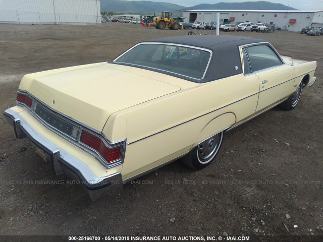 5Z66S528436 - 1975 MERCURY MARQUIS YELLOW photo 4