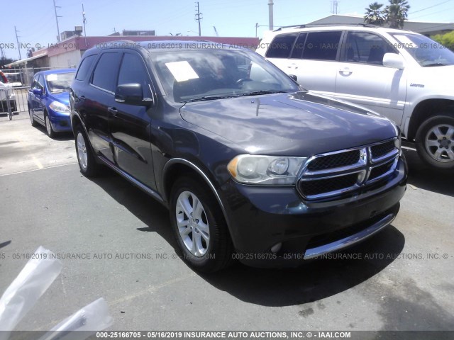 1D4RE4GG4BC744000 - 2011 DODGE DURANGO CREW GRAY photo 1