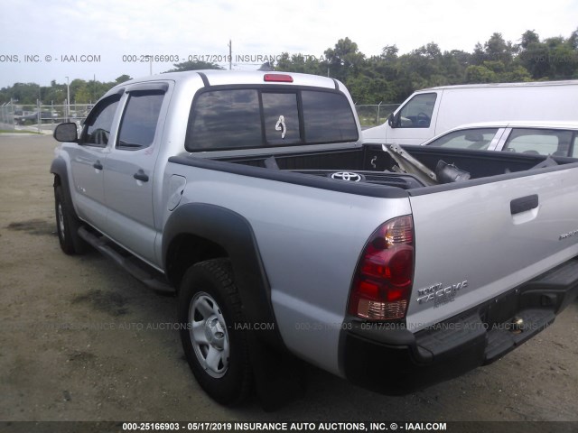 5TFJX4GN3CX009201 - 2012 TOYOTA TACOMA DOUBLE CAB 银色 照片 3