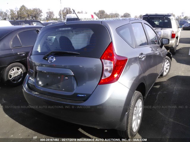 3N1CE2CPXGL375641 - 2016 NISSAN VERSA NOTE S/S PLUS/SV/SL/SR GRAY photo 4