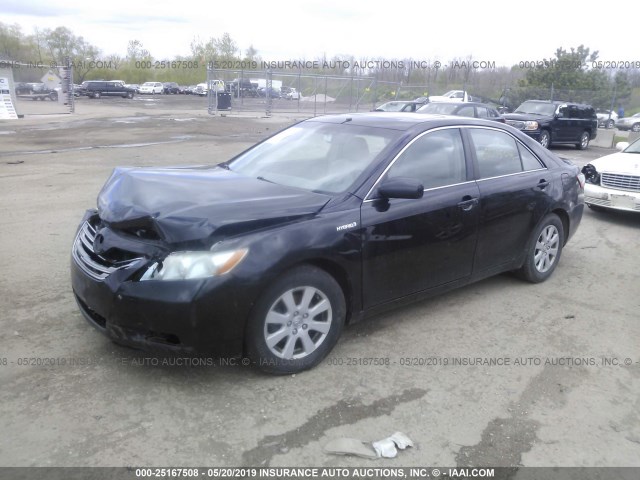 4T1BB46K98U057686 - 2008 TOYOTA CAMRY HYBRID BLACK photo 2