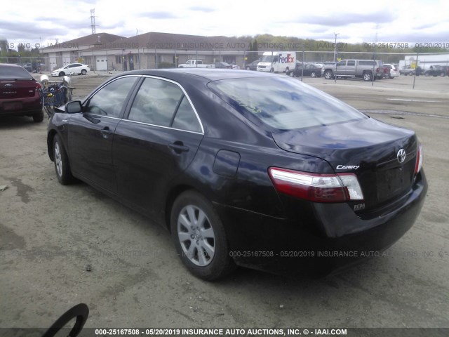 4T1BB46K98U057686 - 2008 TOYOTA CAMRY HYBRID BLACK photo 3