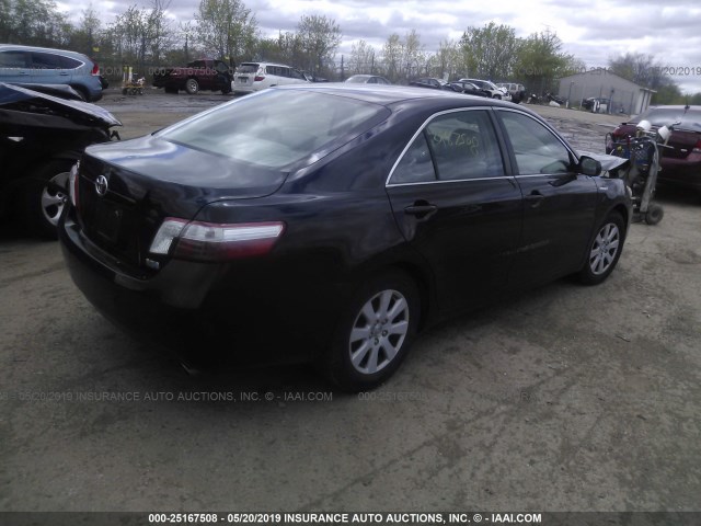 4T1BB46K98U057686 - 2008 TOYOTA CAMRY HYBRID BLACK photo 4