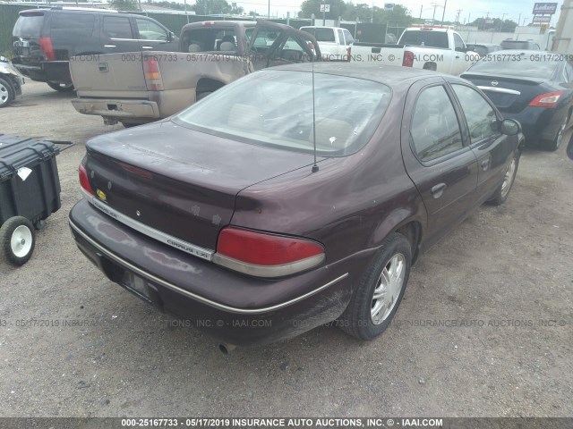 1C3EJ56X9TN165500 - 1996 CHRYSLER CIRRUS LX BURGUNDY photo 4