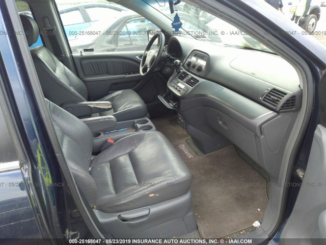 5FNRL38695B058786 - 2005 HONDA ODYSSEY EXL BLUE photo 5