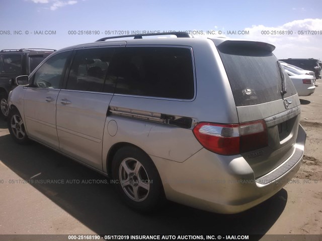 5FNRL388X7B023369 - 2007 HONDA ODYSSEY TOURING SILVER photo 3