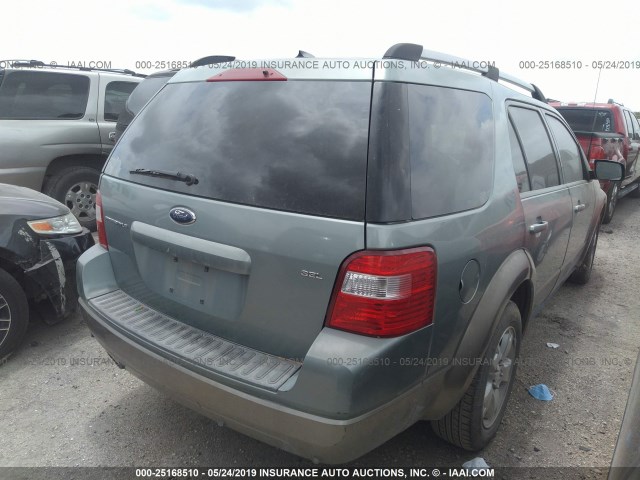 1FMZK02137GA14320 - 2007 FORD FREESTYLE SEL BLUE photo 4