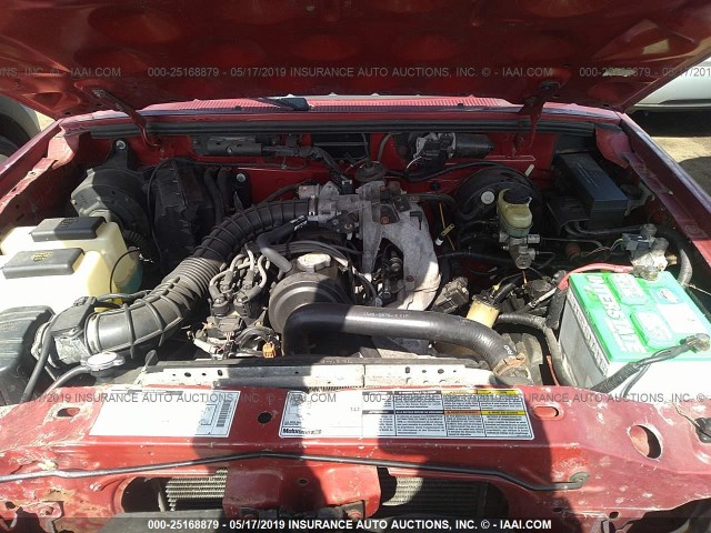 4F4YR12C2XTM46477 - 1999 MAZDA B2500 RED photo 10